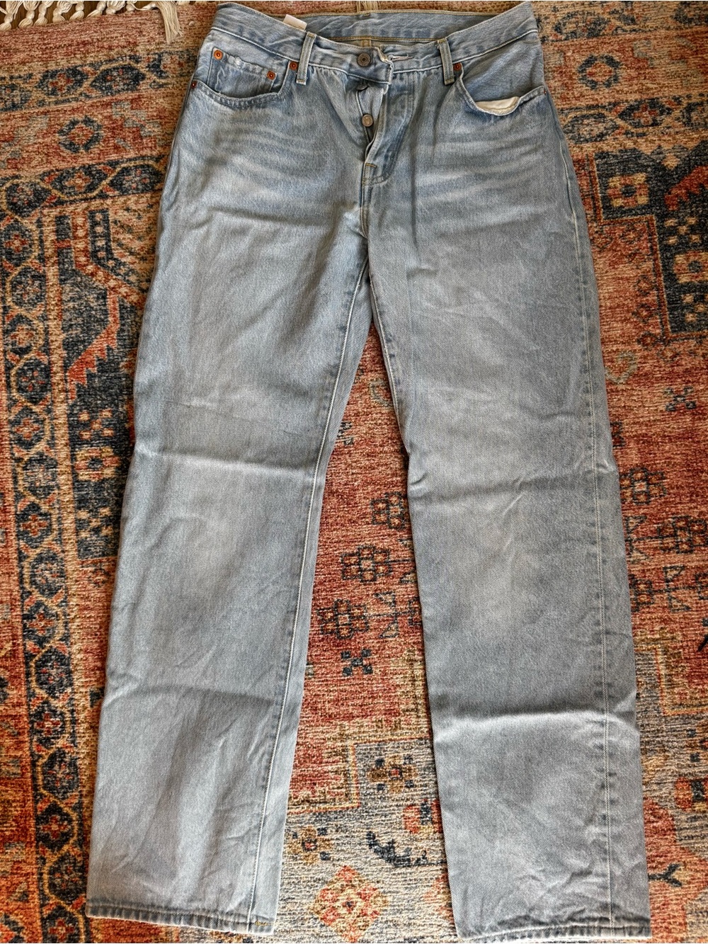Levi's Faded Blue Straight-Leg Jeans